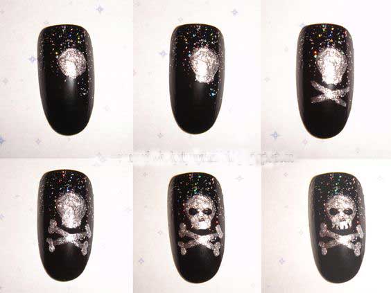 Easy halloween nail art, latest halloween nails tutorial