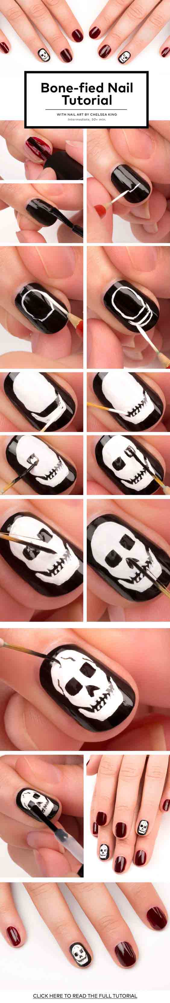 Easy halloween nail art, latest halloween nails tutorial