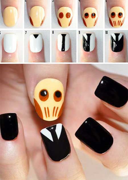 Easy halloween nail art, latest halloween nails tutorial