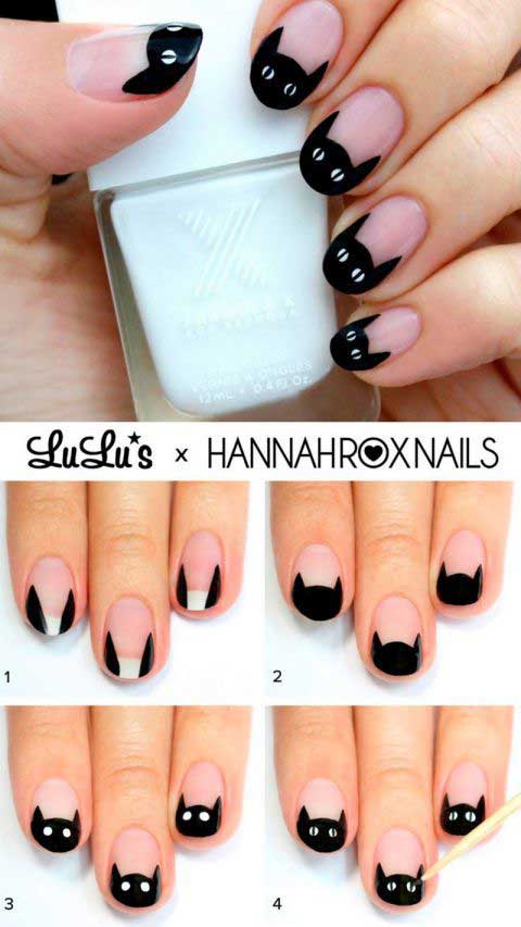 Easy halloween nail art, latest halloween nails tutorial