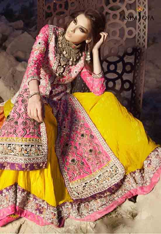 pakistani designer bridal mehndi dresses with prices, mehndi dress for brides