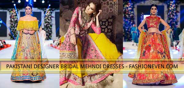 pakistani designer bridal mehndi dresses with prices, mehndi dress for brides