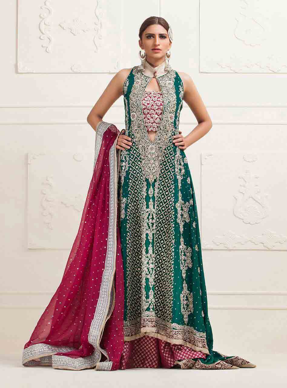 pakistani designer bridal mehndi dresses with prices, mehndi dress for brides