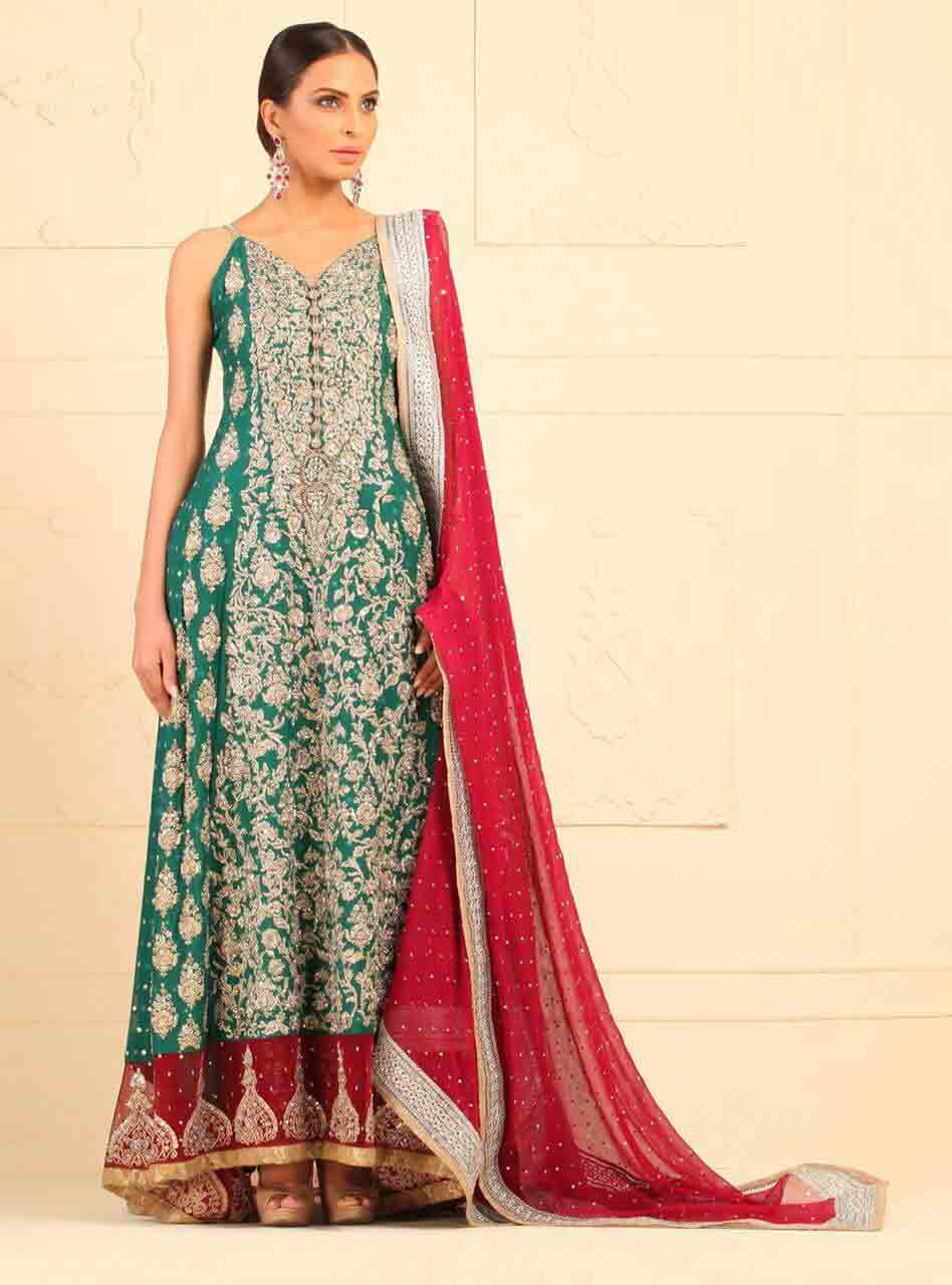 pakistani designer bridal mehndi dresses with prices, mehndi dress for brides