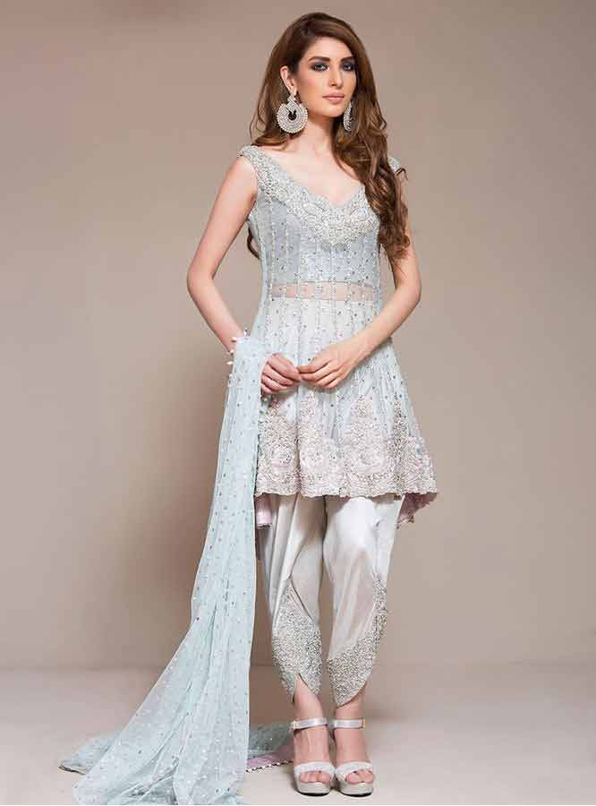 pakistani short frock design 2019