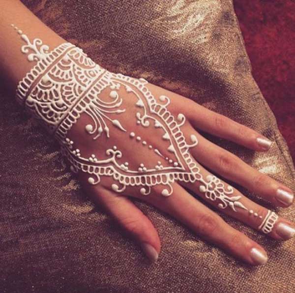 beautiful christmas white henna tattoos, latest mehndi design for christmas