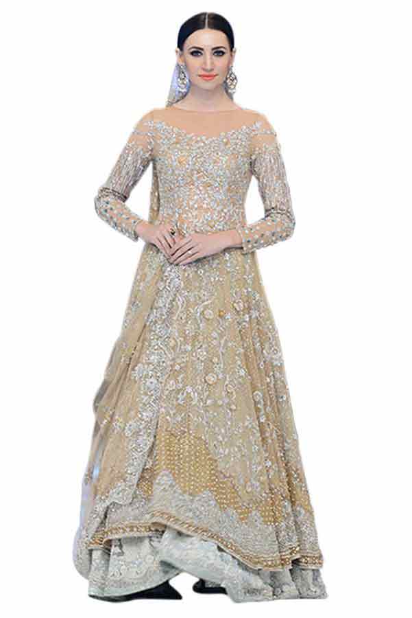 fully embroidered heavy shirt with latest bridal wedding lehenga dress designs 2017