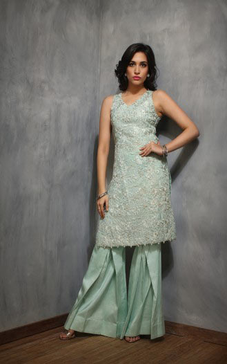 party wear short frock with sharara