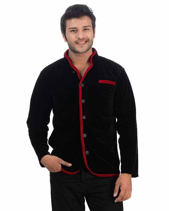 new red and black velvet winter casual coats for men in Pakistan 2018