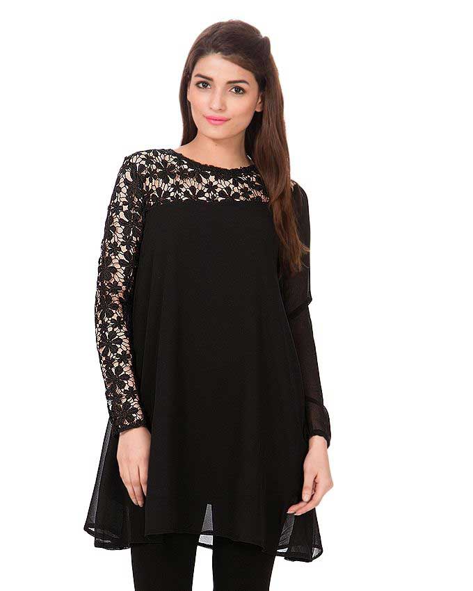 latest black net shirt for women 2018 by crossroads