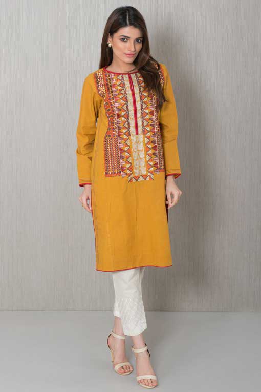 latest yellow kurta winter 2018 collection