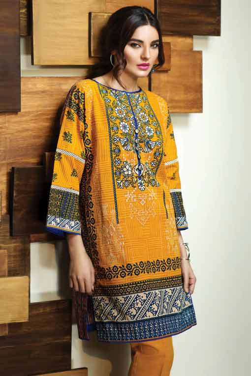 khaadi yellow dress