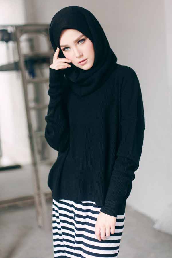 cute black scarf arabian and pakistani hijab styles trend 2017 2018