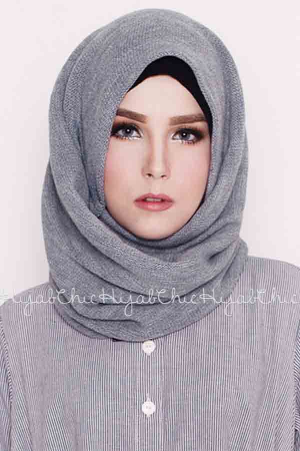 trendy grey arabian and pakistani hijab styles trend 2017 2018