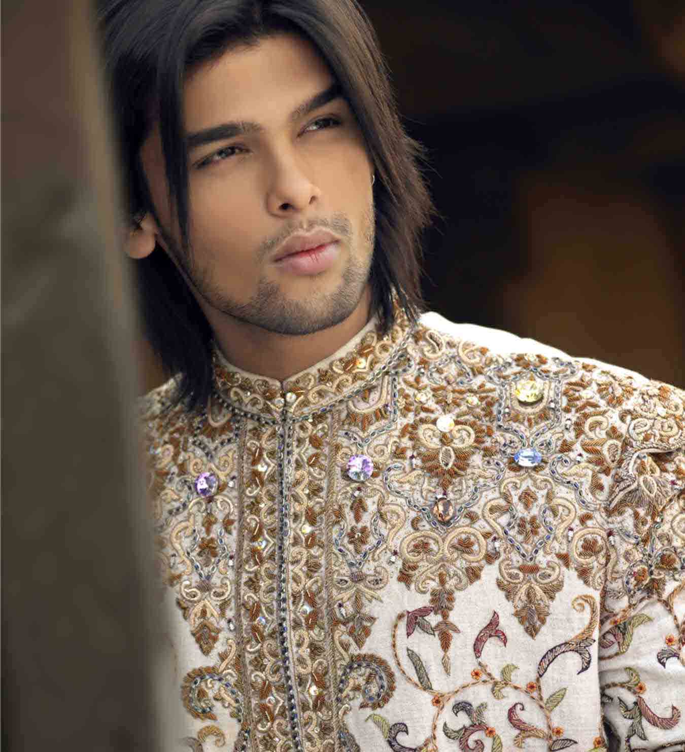 latest pakistani men straight long hairstyles 2017 for mehndi function