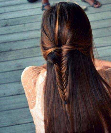 super trendy simple and easy fishtail braid for medium hair length eid hairstyles 2017 for pakistani girls