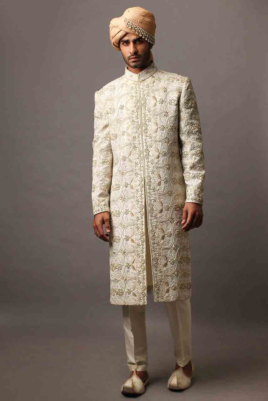 new stylish pakistani mens wedding sherwani barat dresses 2017 off white wedding sherwani with turban