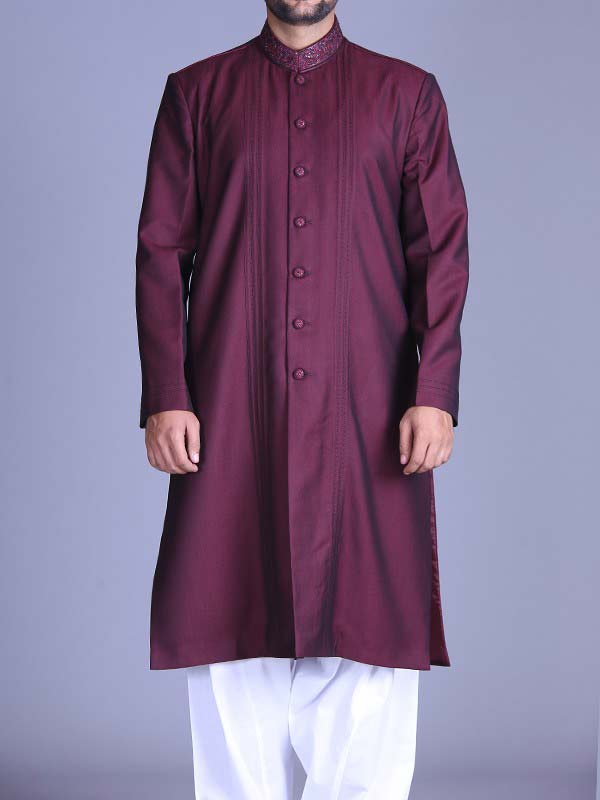 new magenta best pakistani men kurta shalwar kameez designs 2017 with white shalwar