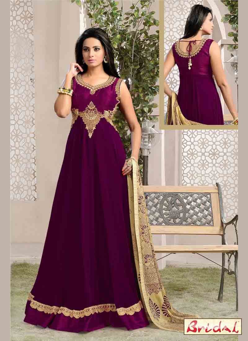 best magenta latest indian anarkali frocks and salwar suit dress designs 2017