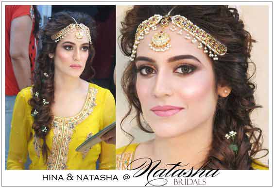 best matha patti or maang tikka hairstyles for party 2017 with braid for mehndi party night