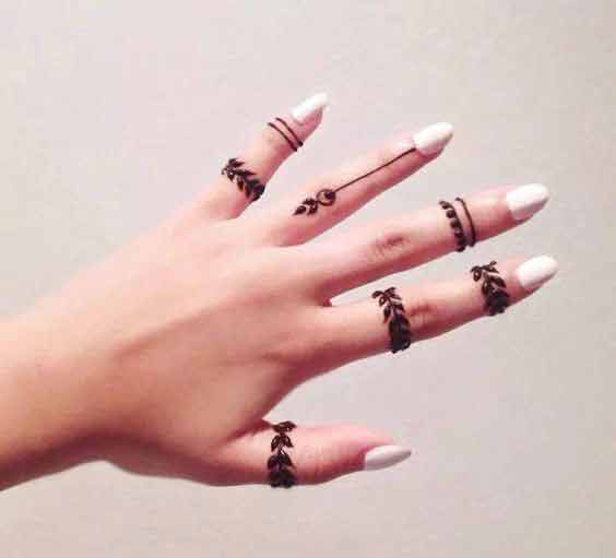 Ring mehndi design for fingers