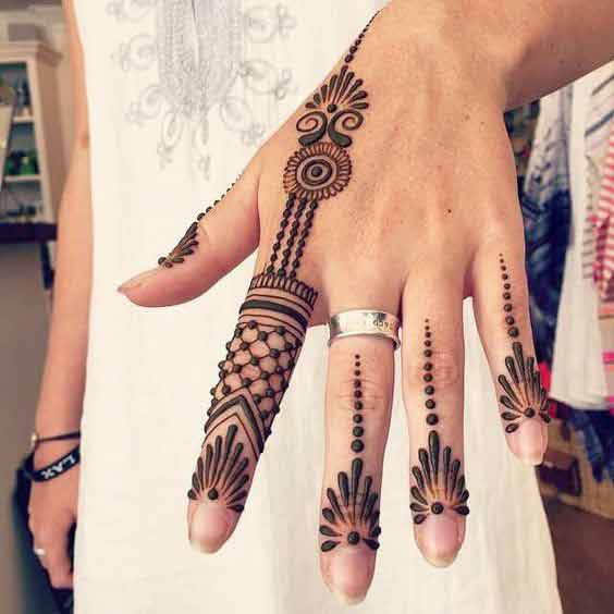 Ultra minimal mehndi