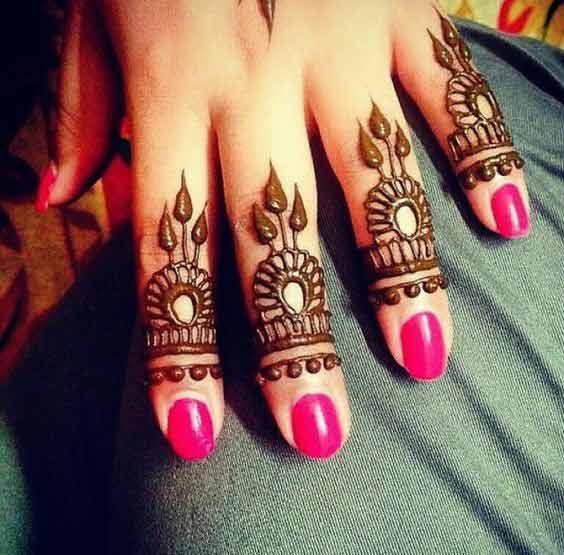 Beautiful finger mehndi design