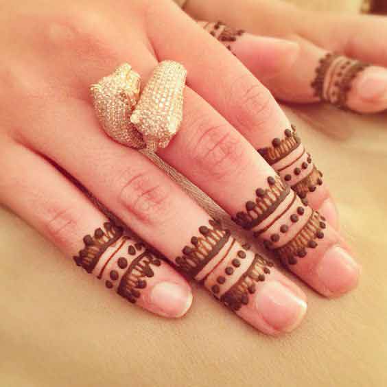 Quick mehndi for fingers