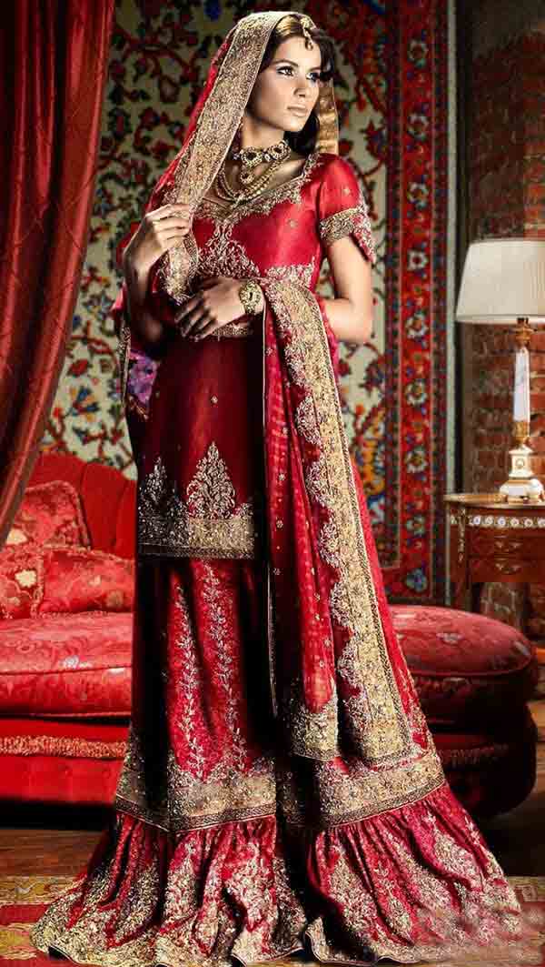 latest style of best bridal dupatta setting styles 2017