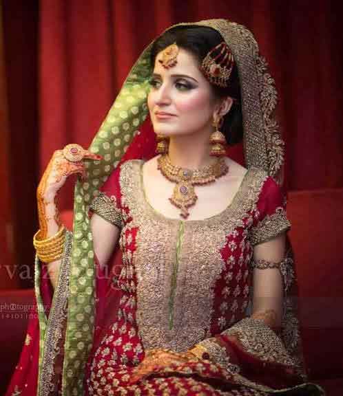 Pakistani dupatta style best bridal dupatta setting styles 2017