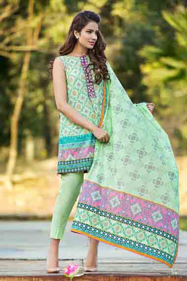 new alkaram ferozi short shirt with matching dupatta new summer lawn dresses 2017 for Pakistani girls