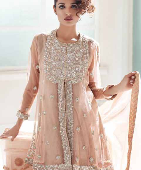 latest short frock style in Pakistan girls net dresses 2017 pakistani party dresses with price