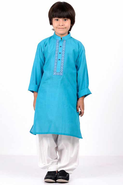 new blue kurta with white shalwar latest little boys kurta shalwar kameez designs 2017 for summer in Pakistan