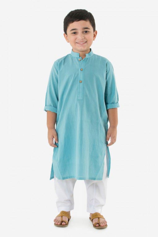 light blue kurta with white pajama latest little boys kurta shalwar kameez designs 2017 for summer in Pakistan