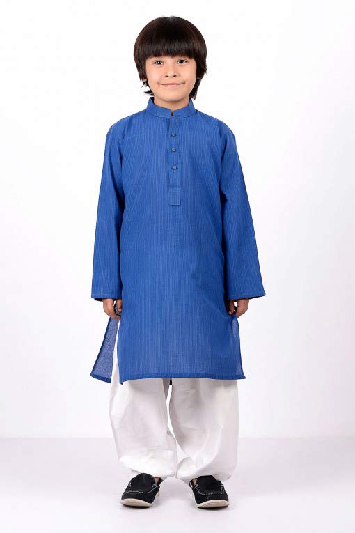 New blue kameez with white shalwar latest little boys kurta shalwar kameez designs 2017 for summer in Pakistan