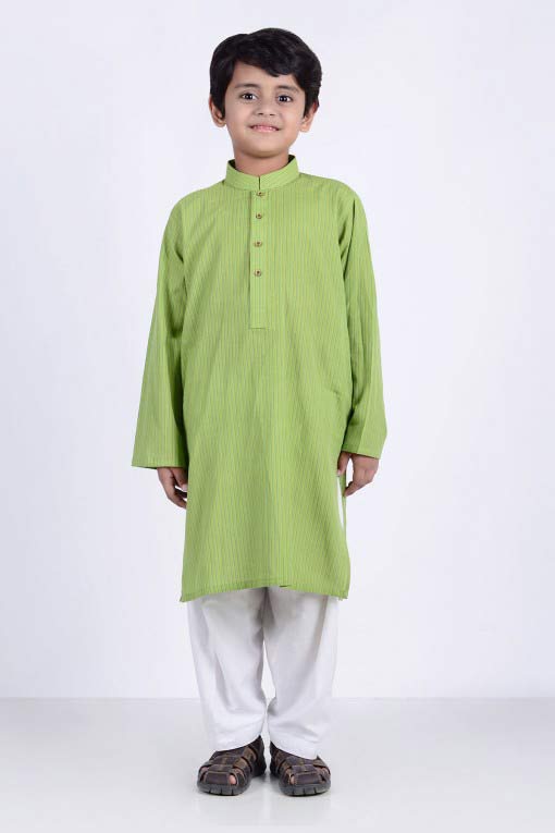 best light green parrot color kurta kameez with white shalwar latest little boys kurta shalwar kameez designs 2017 for summer in Pakistan