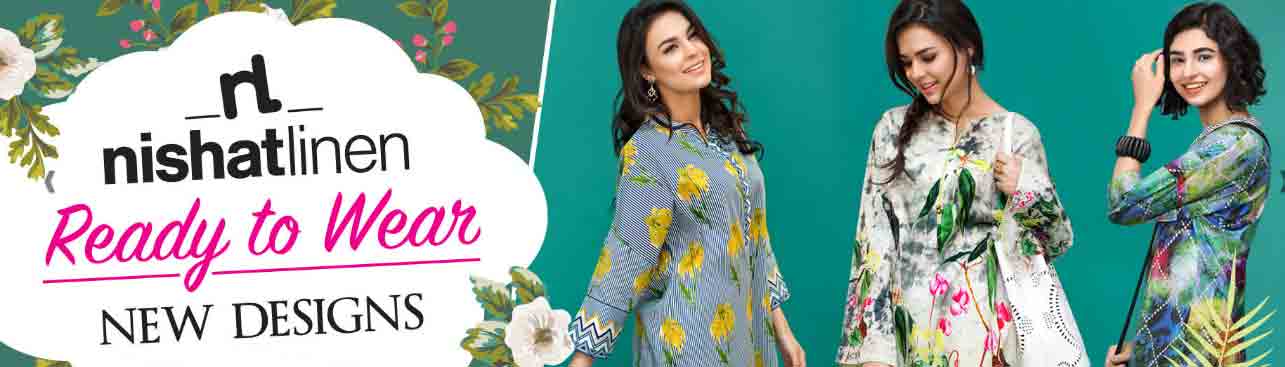 latest nishat linen eid dresses 2017 for girls in Pakistan