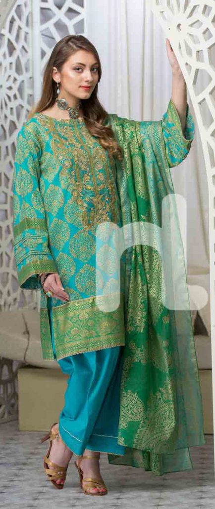 nishat linen long frocks