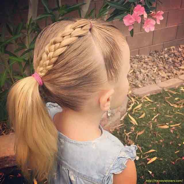 new dutch braid with ponytail little girls hairstyles for eid party 2017