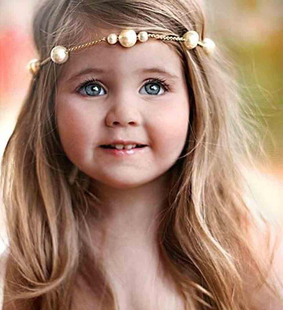 golden pearls headbands for medium hair little girls hairstyles for eid party 2017