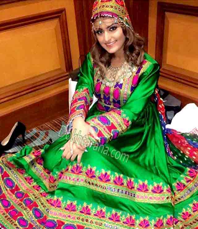 new royal green pathani frock style dress designs 2017