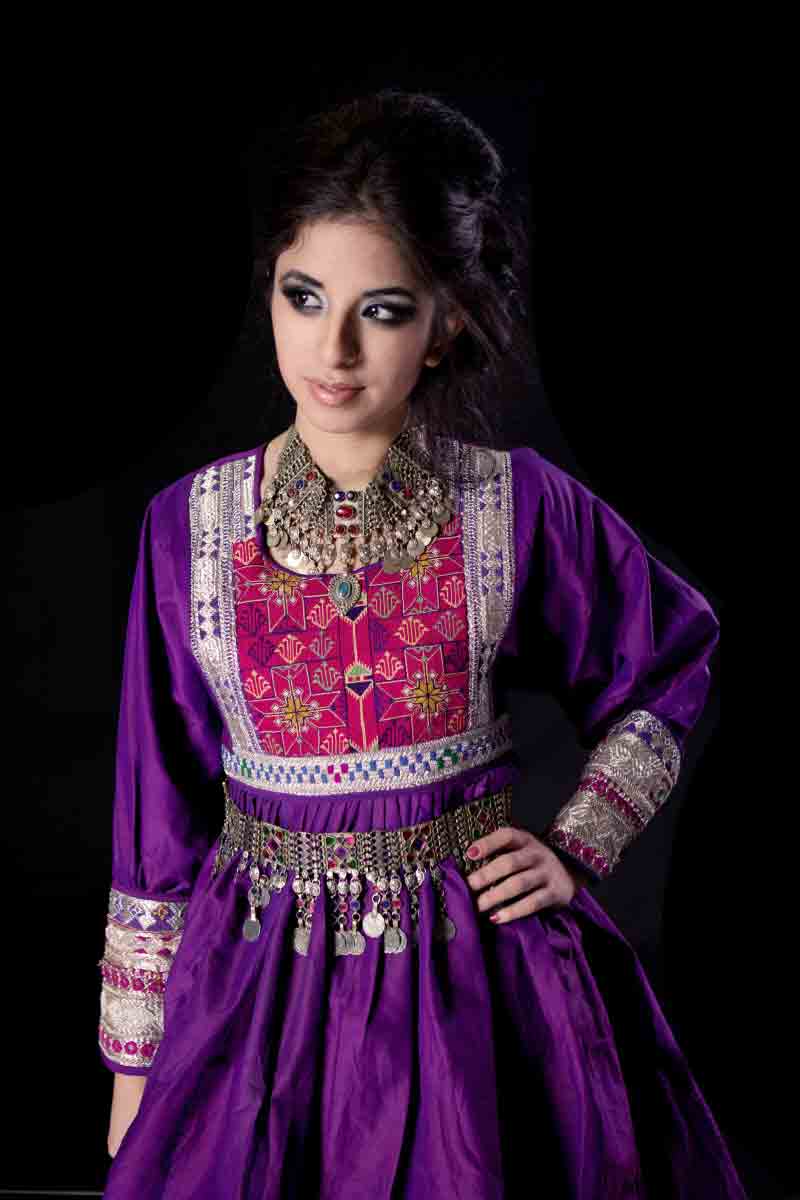 best purple and shocking pink pathani frock style dress designs 2017