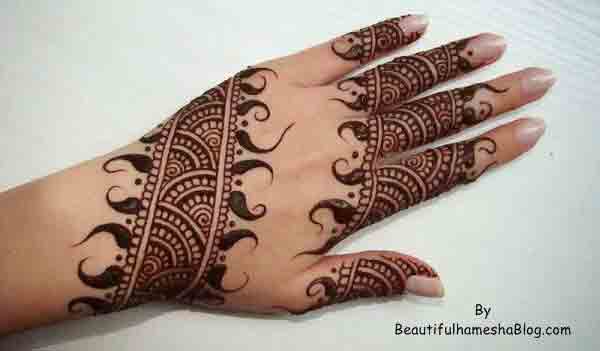 Easy back hand simple Pakistani mehndi designs 2017 for eid