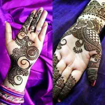 Easy front hand and wrist simple Pakistani mehndi designs 2017 for eid