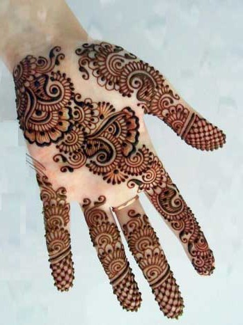 Full front hand beautiful and simple Pakistani mehndi designs 2017 for eid