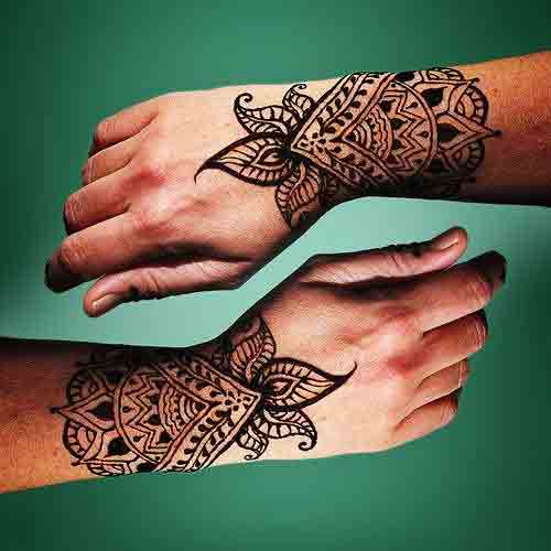 latest wrist mehndi designs for men 2017