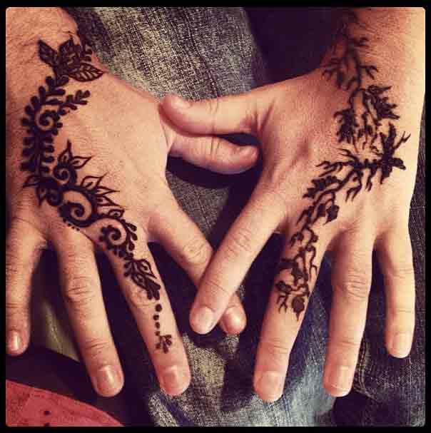 new style of mehndi designs for men 2017