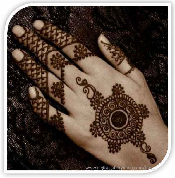 best back hand gol tikka mehndi designs for men 2017