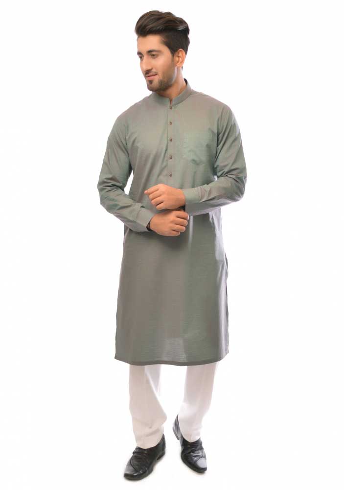 Gray new Eid kurta dresses for boys 2017 Amir Adnan