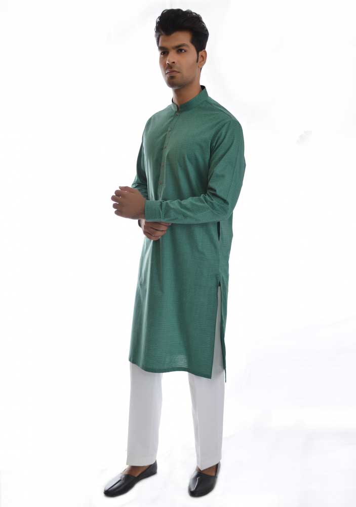 Green new Eid kurta dresses for boys 2017 Amir Adnan